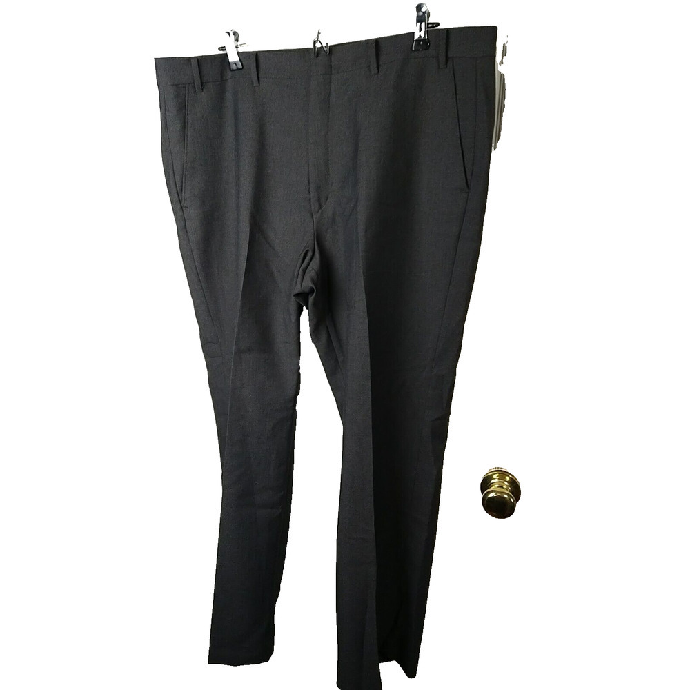 Tailored Classics By Levi Strauss Men 40x30 Pants Dark Grey Flat Front